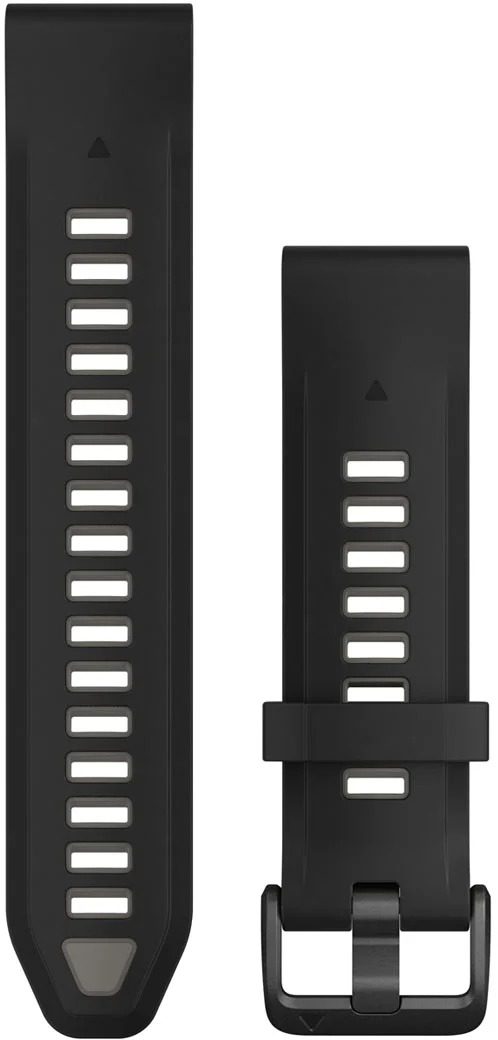 Garmin Silicone QuickFit 20 - Black/Pebble Gray