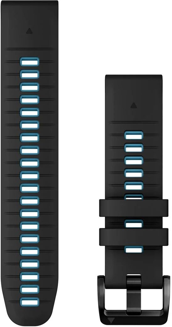 Garmin Silicone QuickFit 22 - Black/Cirrus Blue