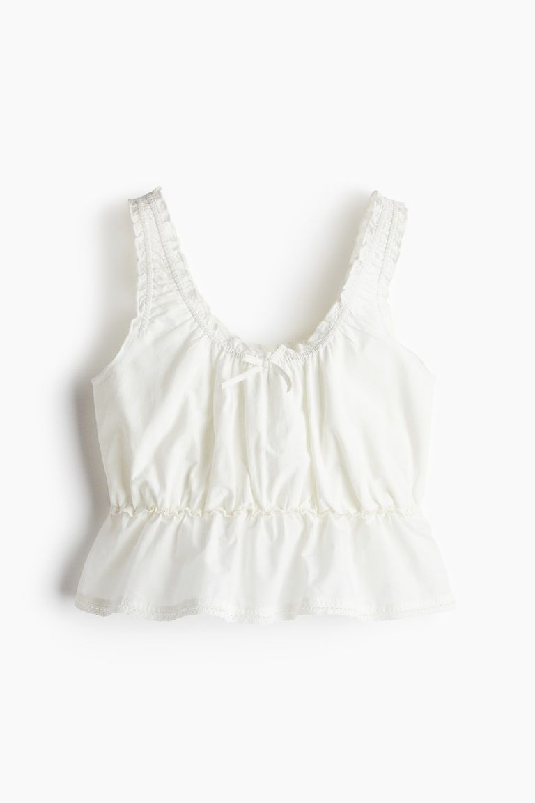 Gathered Peplum Top