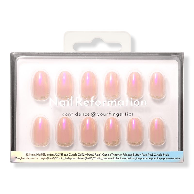 Glass Rose Press On Nails