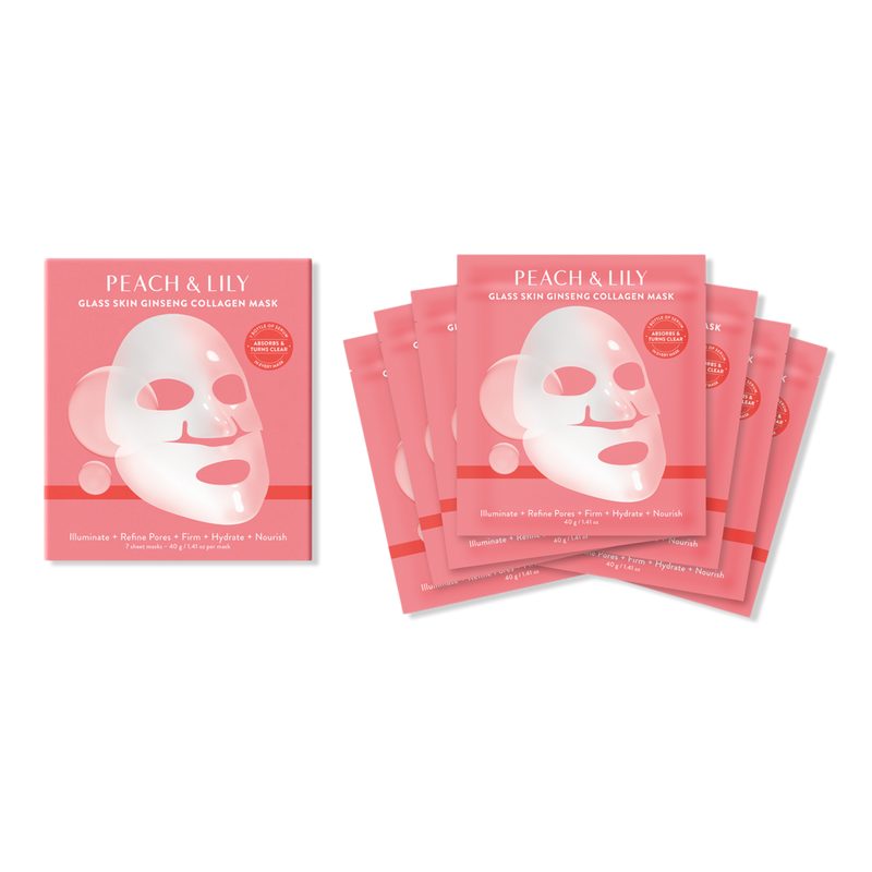 Glass Skin Ginseng Collagen Mask - 7 ct