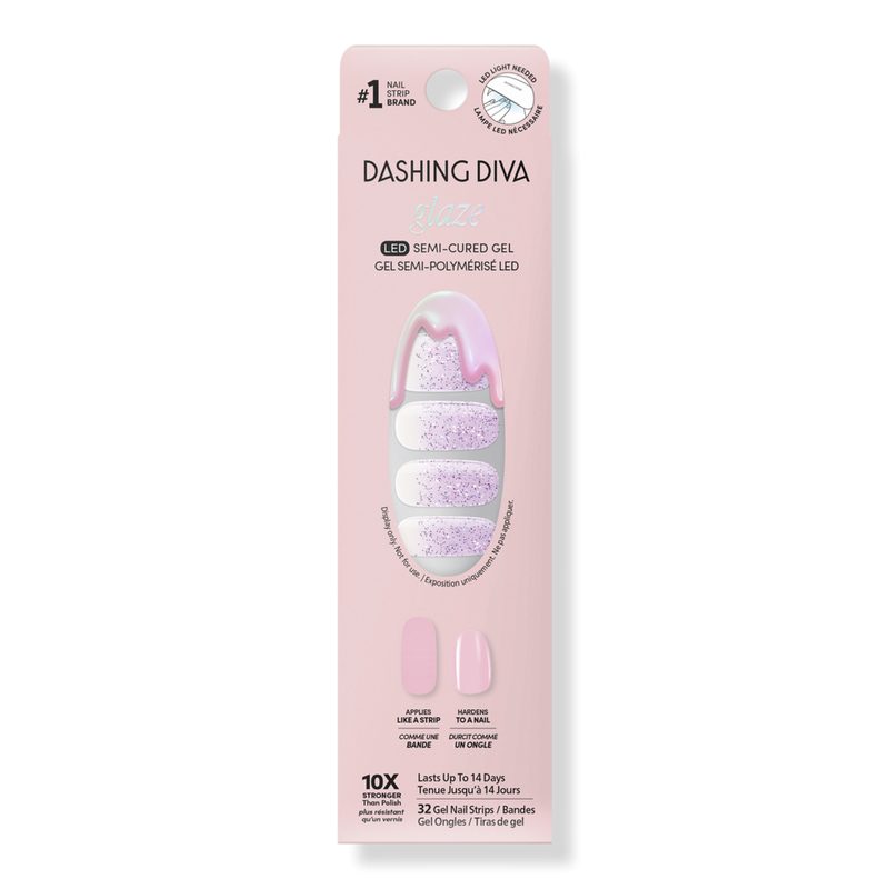 GLAZE DESIGN, Semi-Cured Gel Nail Strips - Icing on the Cake