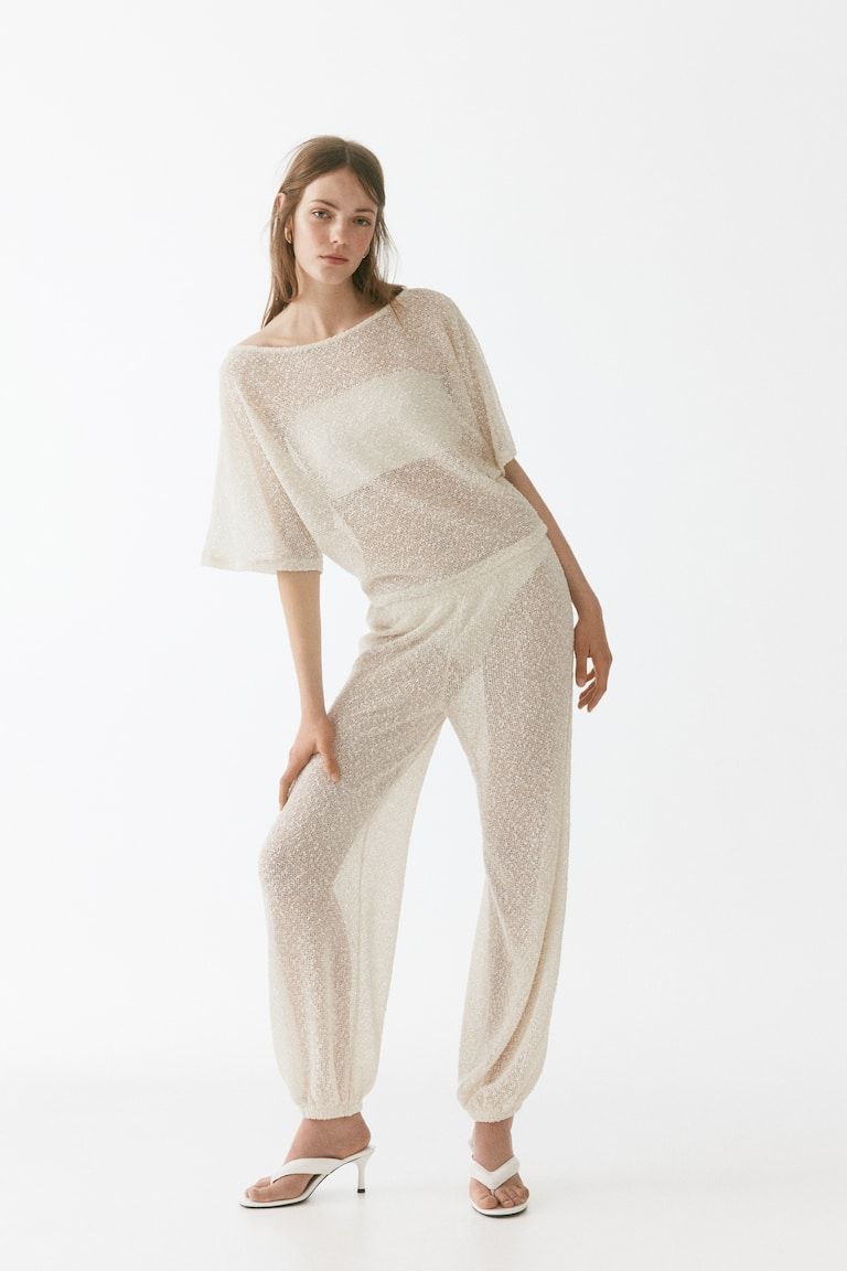 Glittery Knit Pants