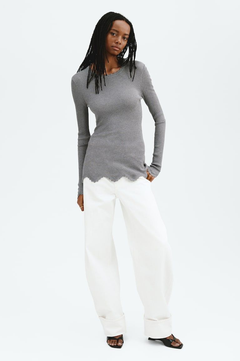 Glittery Viscose Top