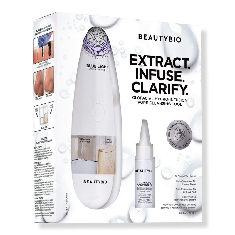 GLOfacial Hydro-Infusion Pore Cleansing + Blue LED Clarifying Tool