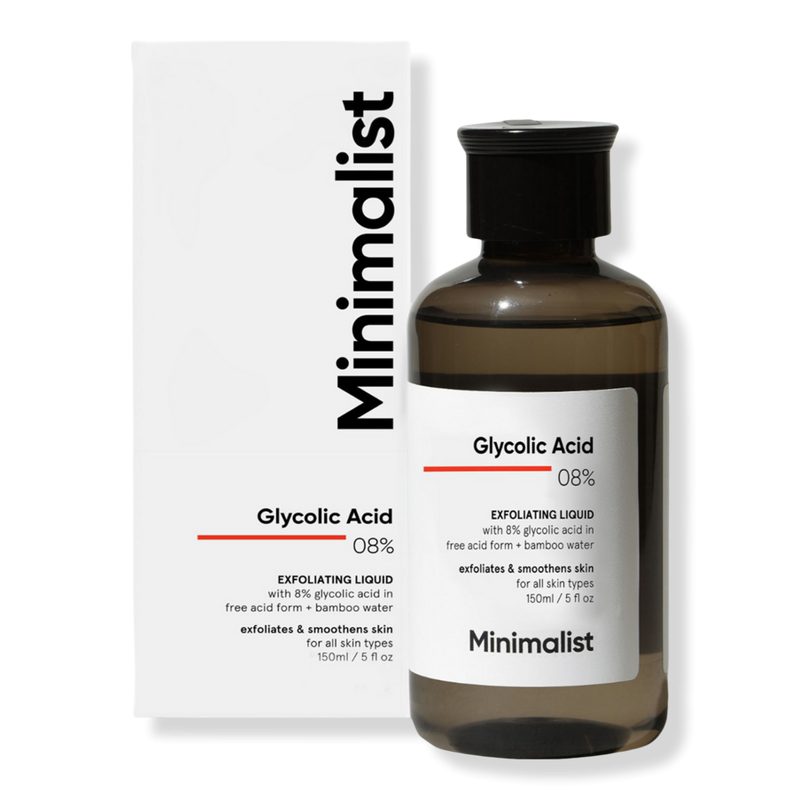 Glycolic Acid 08% Exfoliating Toner for Body, Face, Underarms & Scalp