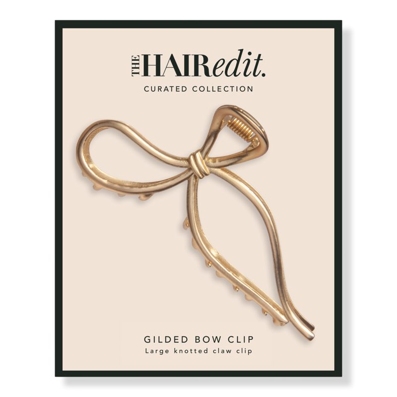 Gold Gilded Bow Claw Clip