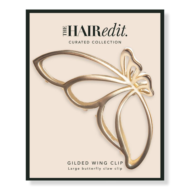 Gold Gilded Wing Butterfly Claw Clip
