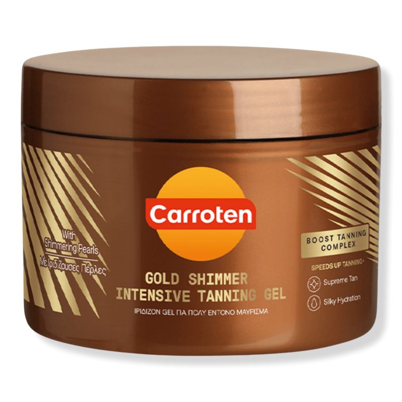Gold Shimmer Bronzing + Accelerating Tanning Gel -Non-Greasy and Water-Resistant