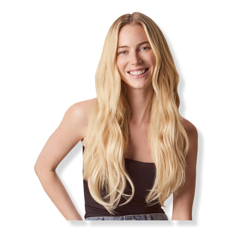 Golden Sand Blonde Halo Human Hair Extension - 16 Inch Thick