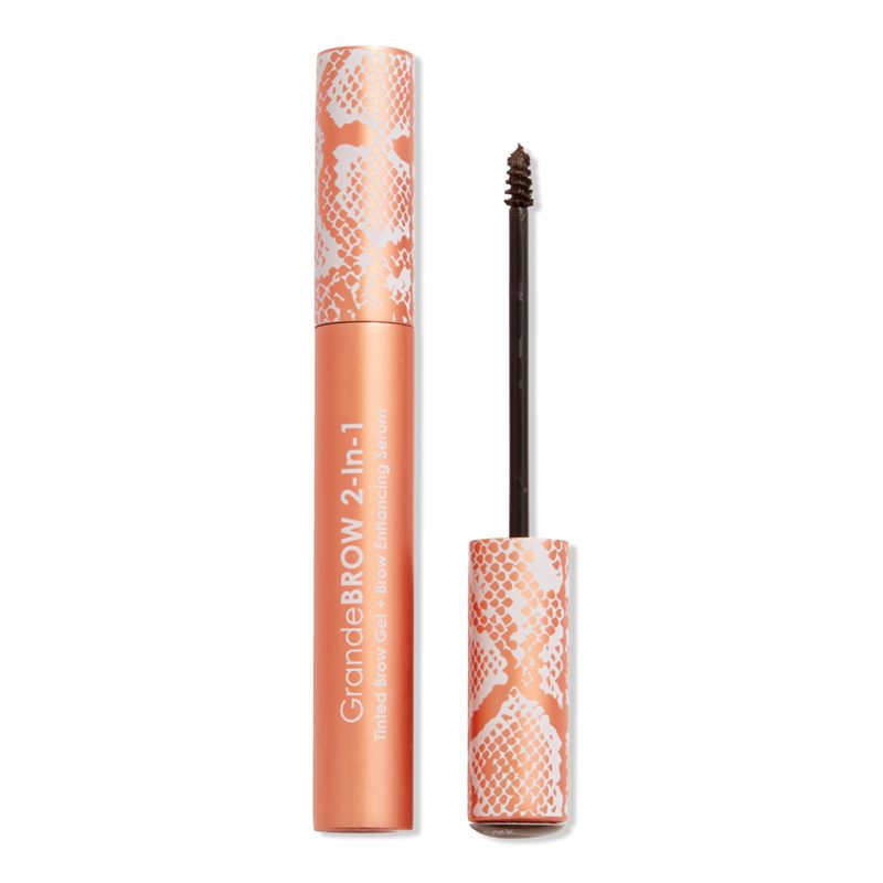 GrandeBROW 2-In-1 Tinted Brow Gel + Brow Enhancing Serum - Dark