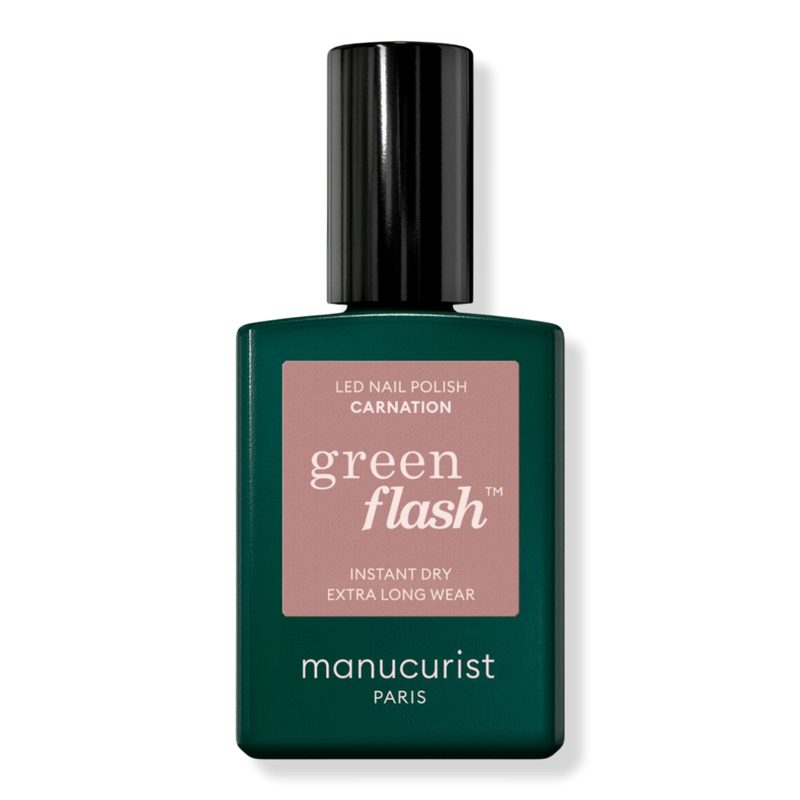 Green Flash LED Gel Nail Polish, Non-Toxic Nail Polish - Carnation (a pearly pink beige)