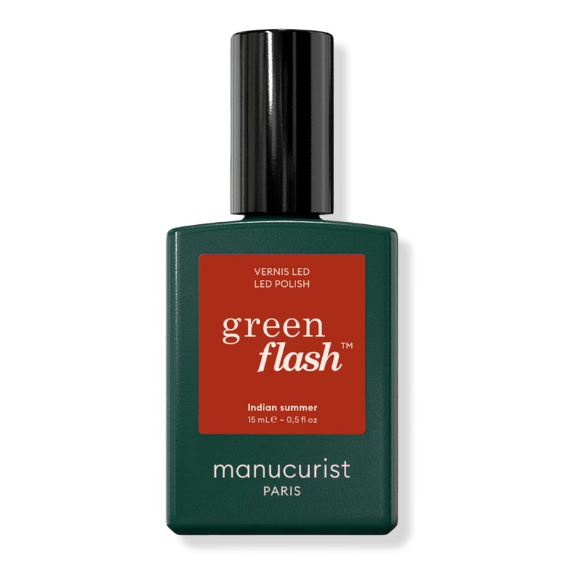 Green Flash LED Gel Nail Polish, Non-Toxic Nail Polish - Indian Summer (an ochre red)