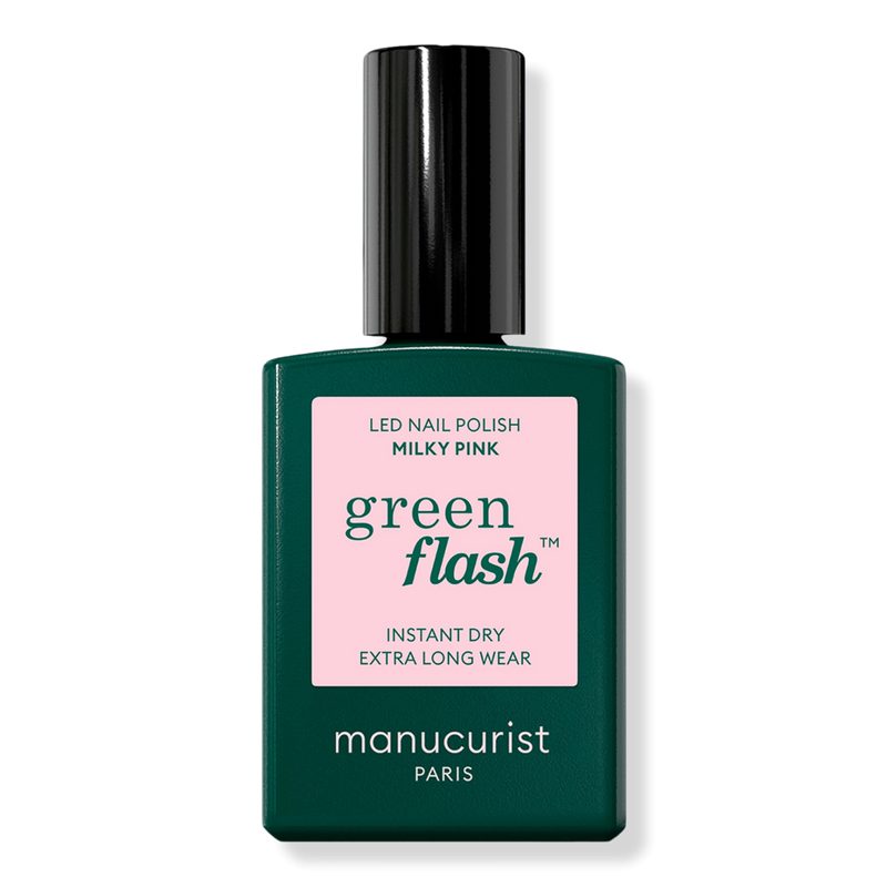 Green Flash LED Gel Nail Polish, Non-Toxic Nail Polish - Milky Pink (a baby milky pink)