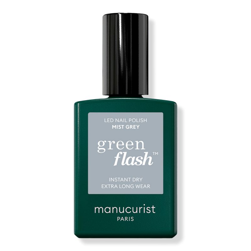Green Flash LED Gel Nail Polish, Non-Toxic Nail Polish - Mist grey (a blue with grey undertones)