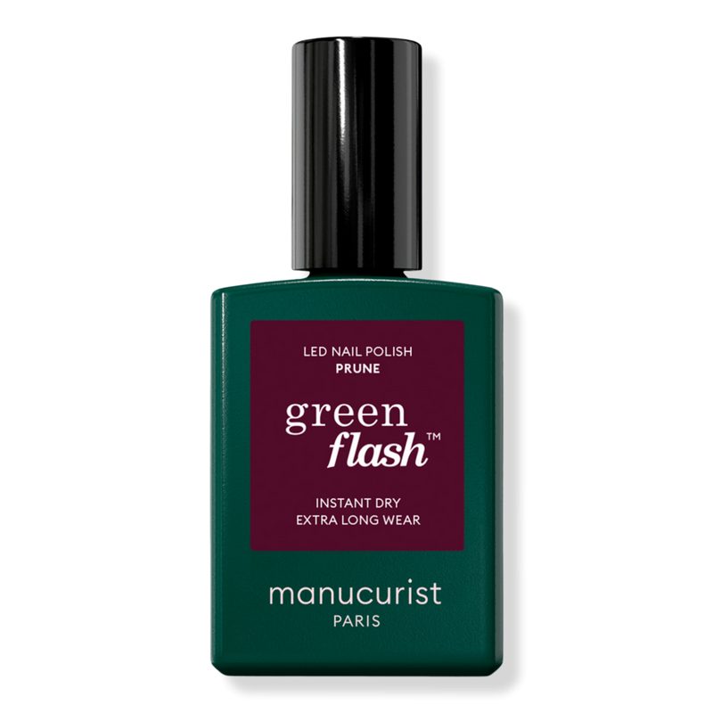 Green Flash LED Gel Nail Polish, Non-Toxic Nail Polish - Prune (a deep wine red)