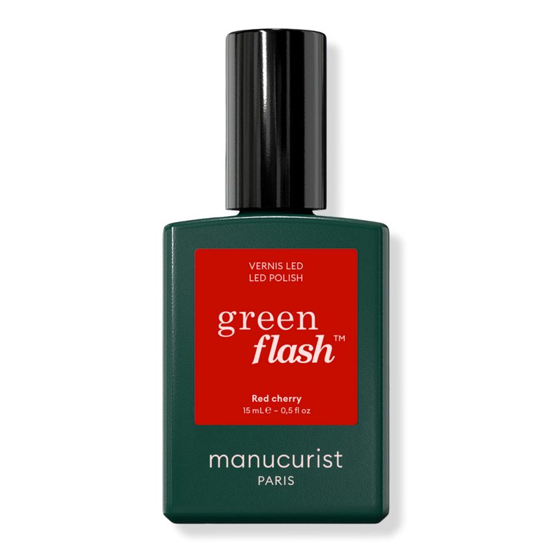 Green Flash LED Gel Nail Polish, Non-Toxic Nail Polish - Red Cherry