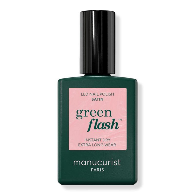 Green Flash LED Gel Nail Polish, Non-Toxic Nail Polish - Satin (a pale pearly pink)
