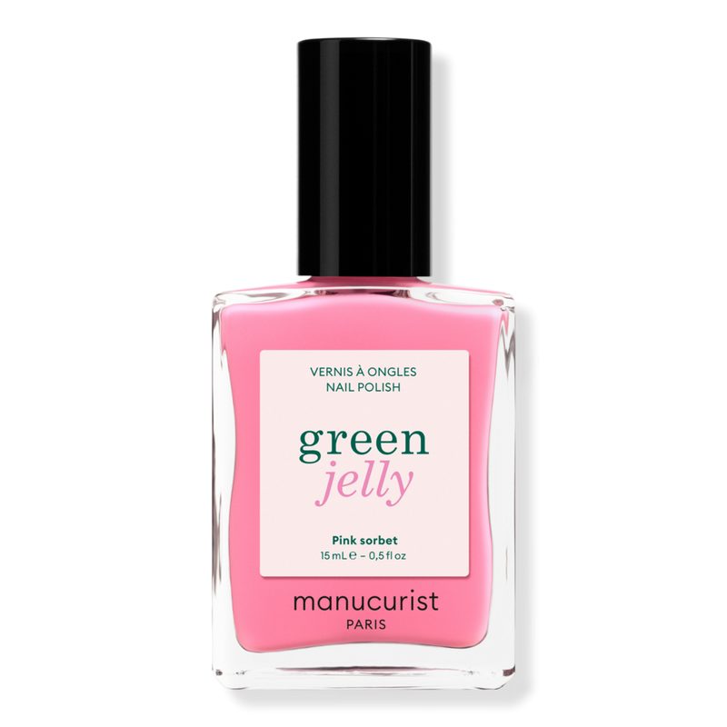 Green Jelly Nail Polish, Quick Dry, Non-Toxic Nail Polish with Gel-Like Finish - Pink Sorbet