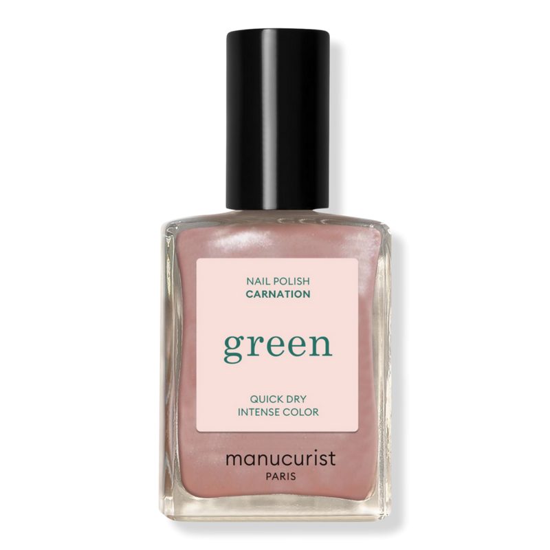 Green Nail Polish, Quick Dry, Non-Toxic Nail Polish with Gel-Like Finish - Carnation (a pearly pink beige)