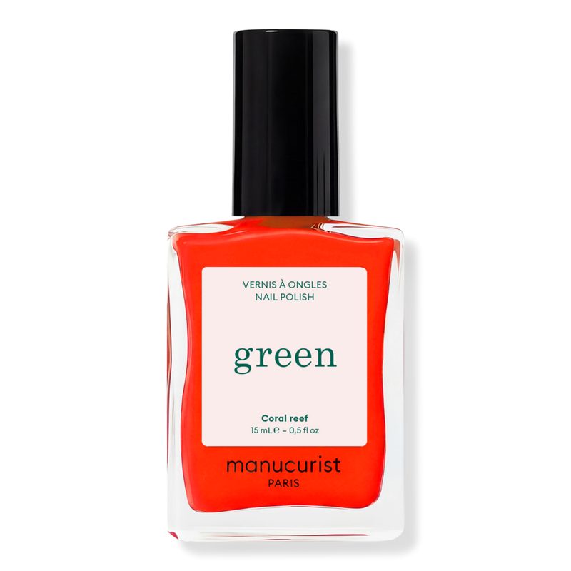 Green Nail Polish, Quick Dry, Non-Toxic Nail Polish with Gel-Like Finish - Coral Reef (a reddish orange)