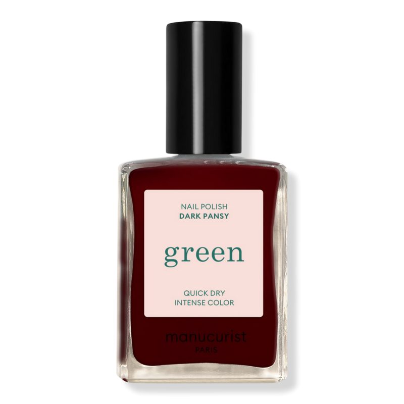 Green Nail Polish, Quick Dry, Non-Toxic Nail Polish with Gel-Like Finish - Dark pansy (a burgundy)