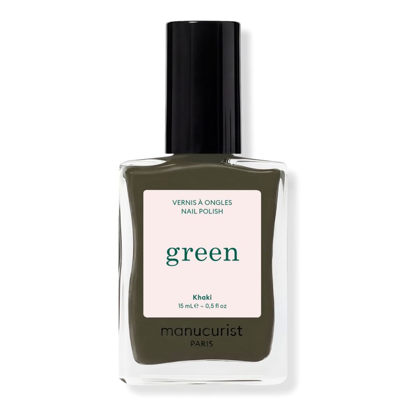 Green Nail Polish, Quick Dry, Non-Toxic Nail Polish with Gel-Like Finish - Khaki (a green with grey undertones)