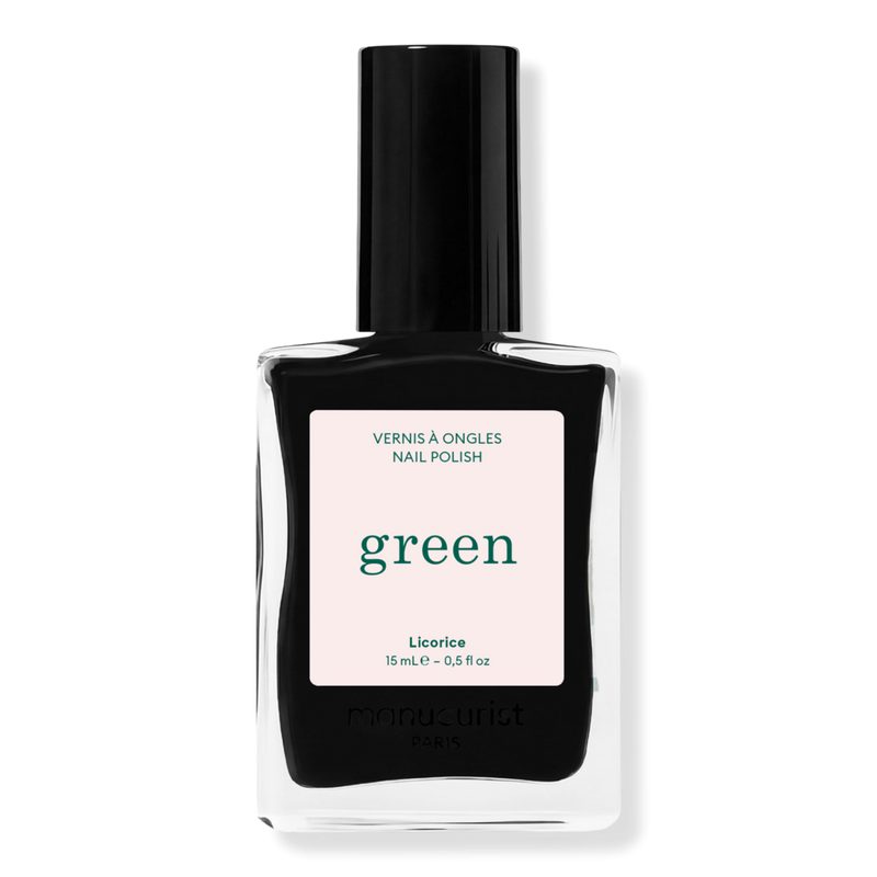 Green Nail Polish, Quick Dry, Non-Toxic Nail Polish with Gel-Like Finish - Licorice (a black)