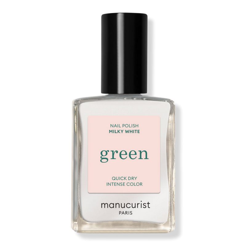 Green Nail Polish, Quick Dry, Non-Toxic Nail Polish with Gel-Like Finish - Milky white