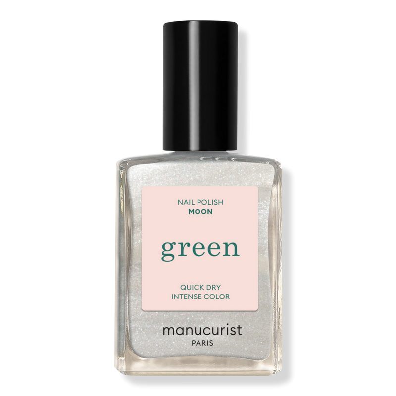 Green Nail Polish, Quick Dry, Non-Toxic Nail Polish with Gel-Like Finish - Moon (a pearly white)