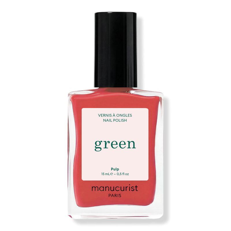 Green Nail Polish, Quick Dry, Non-Toxic Nail Polish with Gel-Like Finish - Pulp ( a coral pink)