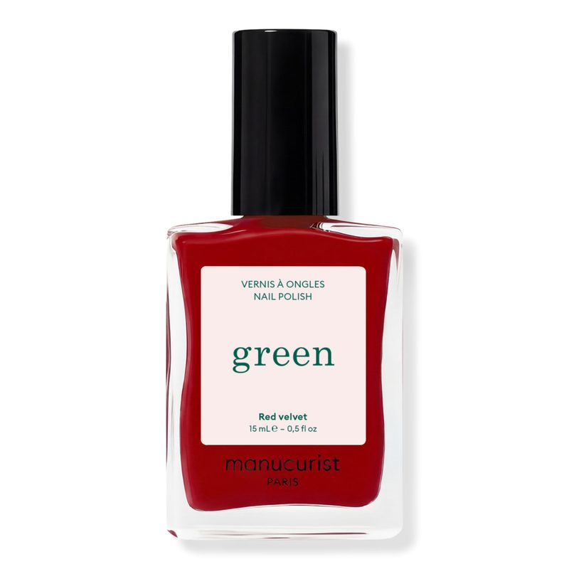 Green Nail Polish, Quick Dry, Non-Toxic Nail Polish with Gel-Like Finish - Red Velvet (a velvet red)