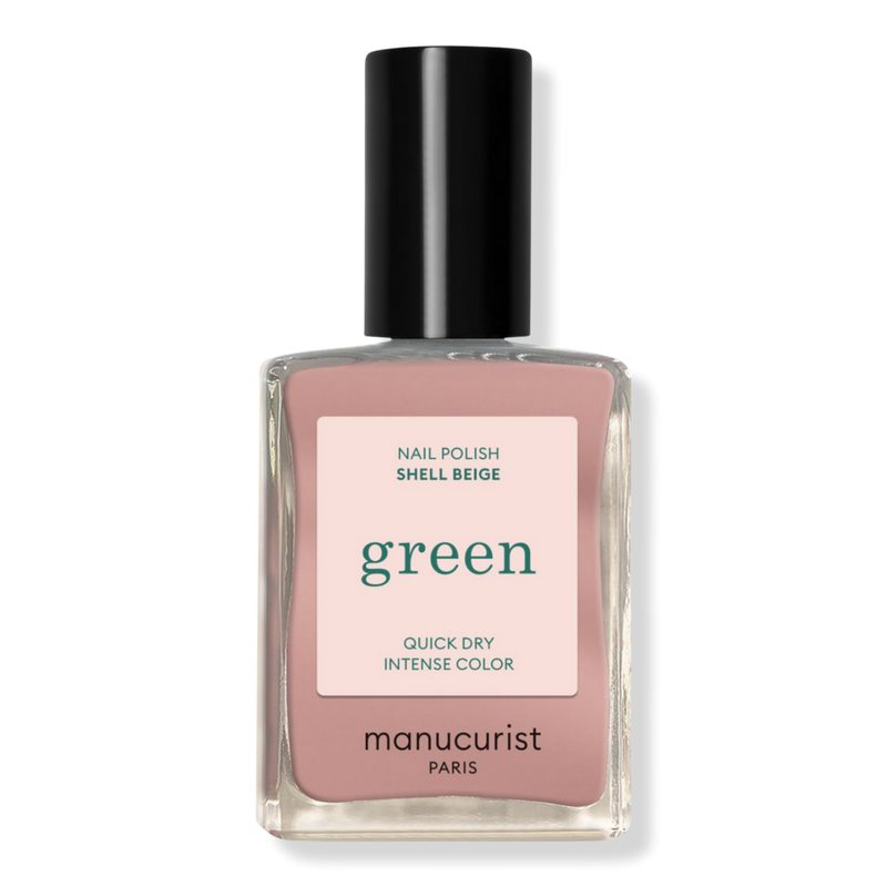 Green Nail Polish, Quick Dry, Non-Toxic Nail Polish with Gel-Like Finish - Shell beige (a pinky beige)