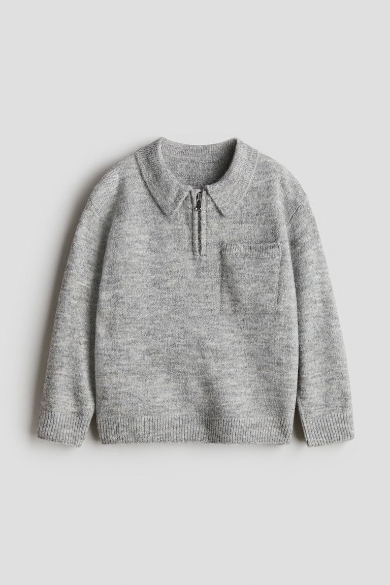 Half-Zip Polo Sweater