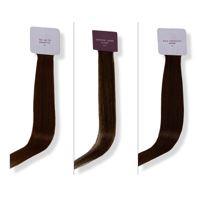 Halo Hair Extensions Brunette Swatch Set