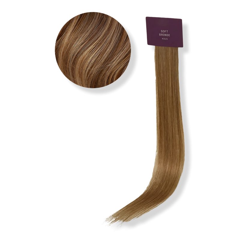 Halo Hair Extensions Color Swatch - Soft Bronde #10/6