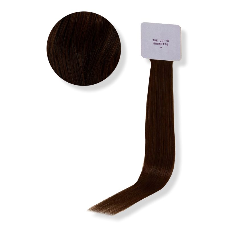 Halo Hair Extensions Color Swatch - The Go-To Brunette #4
