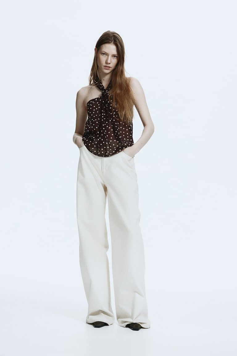 Halterneck Chiffon Top