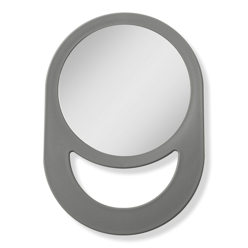 Hand Mirror with Large Handle - Gray