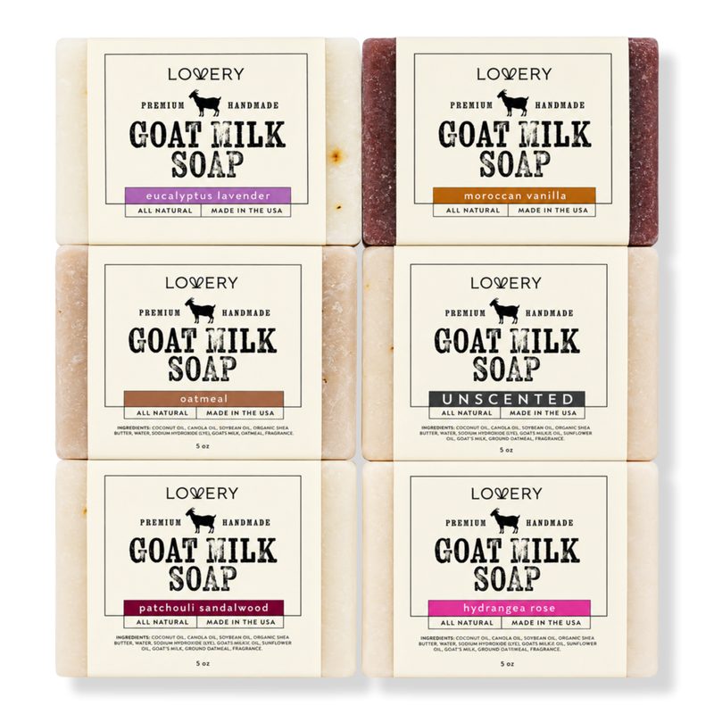 Handmade Goat Milk Soap Bars with Organic Shea Butter
