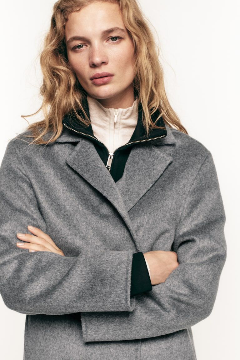 Handmade wool-blend coat