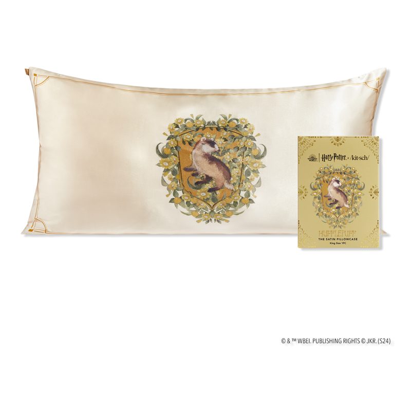 Harry Potter x Kitsch Satin Pillowcase King - Hufflepuff