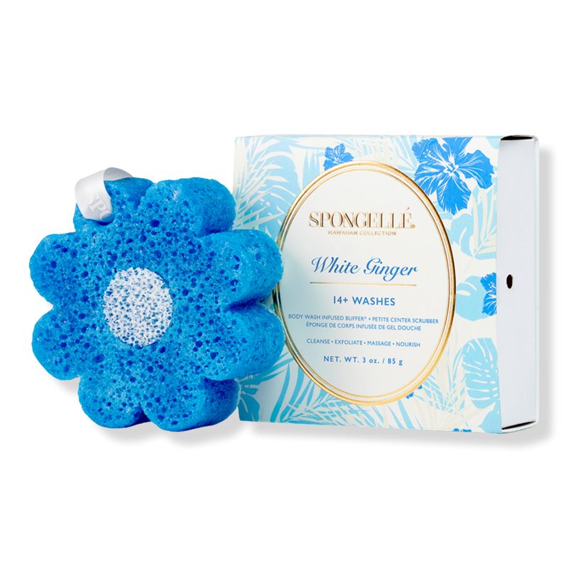 Hawaiian White Ginger Bath Sponge Built-In Body Wash Shower Loofah Sponge Buffer for Women