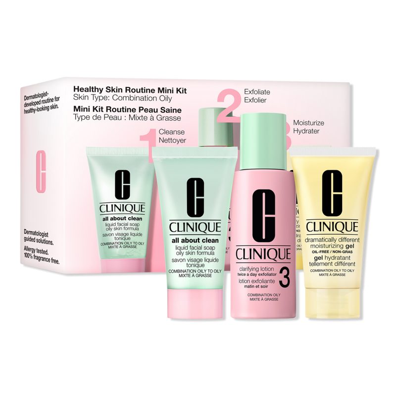 Healthy Skin Routine: Mini 3-Step Skincare Set For Combination Oily Skin