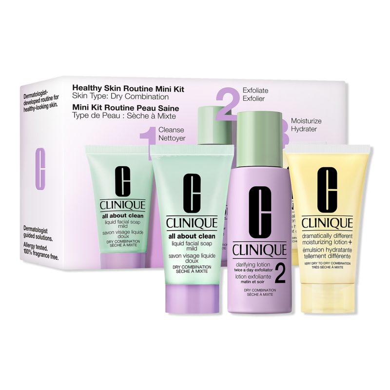 Healthy Skin Routine: Mini 3-Step Skincare Set For Dry Combination Skin