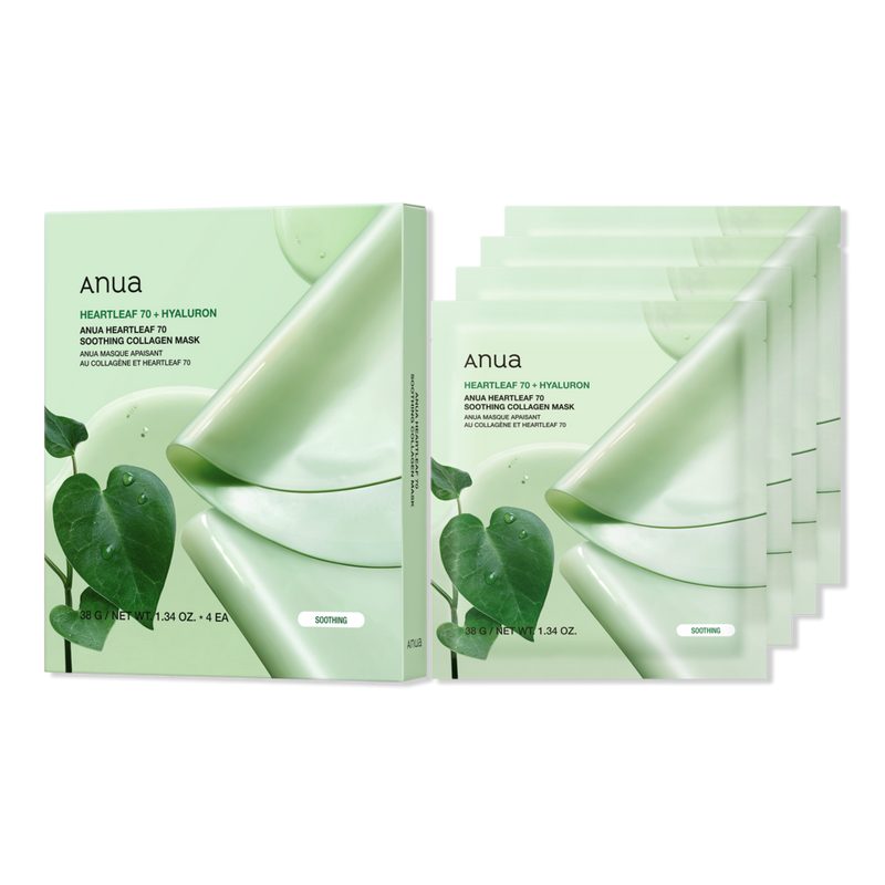 Heartleaf 70 Soothing Collagen Mask - 4 ct