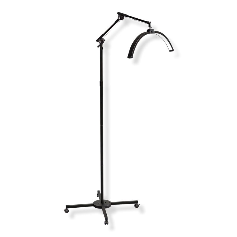 Height Adjustable Shadowless Half Moon LED Floor Lamp - Black