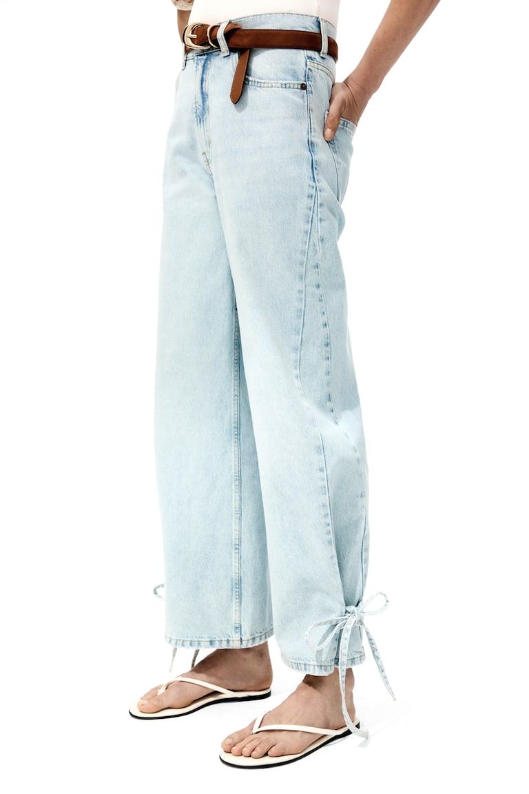 High-Waist Barrel-Leg Ankle Jeans