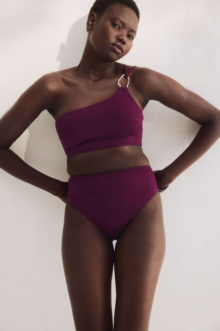 High Waist Cheeky Bikini Bottoms