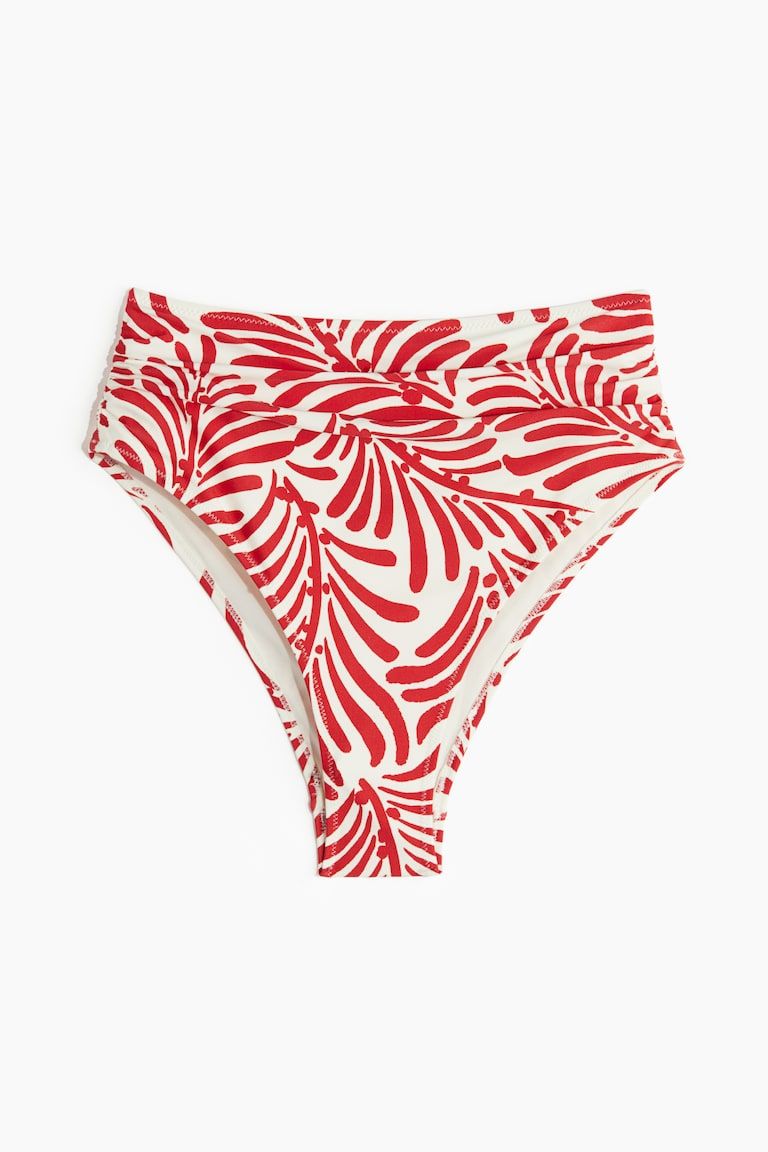 High Waist Cheeky Bikini Bottoms